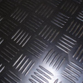 Black Checker Plate - Alfombra antideslizante de goma